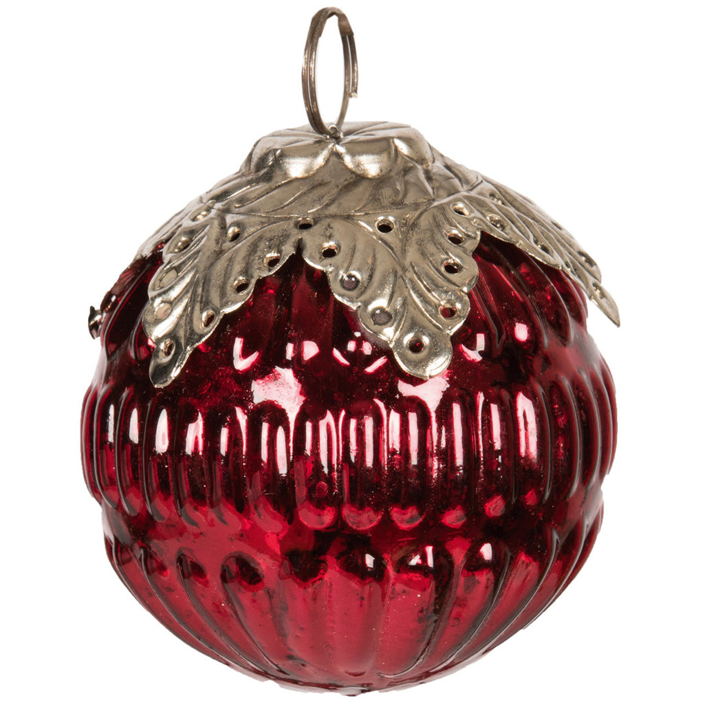 Lasipallo Berry tummanpunainen