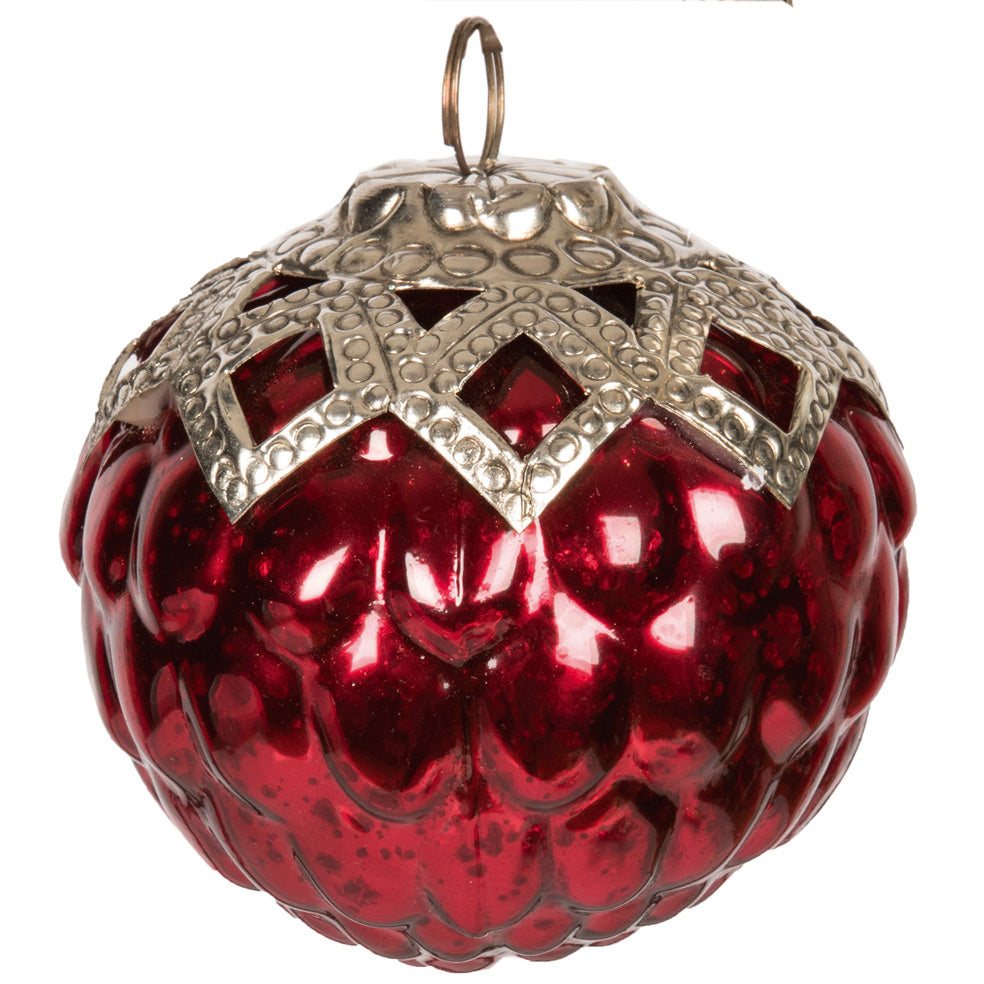 Lasipallo Berry tummanpunainen iso