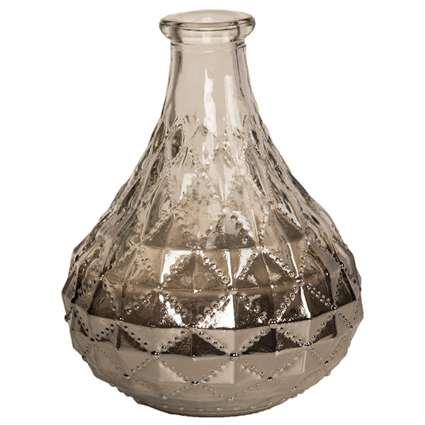 Lasimaljakko Crystal hopeanharmaa